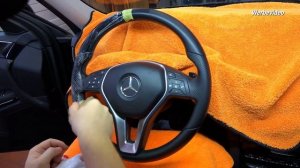 Mercedes Lederlenkrad reinigen und pflegen - Sonax Leather Cleaner Foam und Leder Balsam im Test