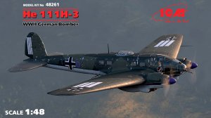 Немецкий бомбардировщик He 111H-3 в масштабе 1:48 от компании ICM