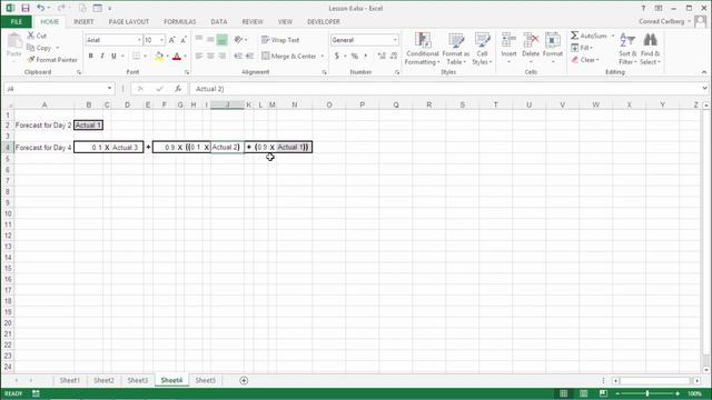 Predictive Analytics with Excel: Smoothing Constant and Exponentiation