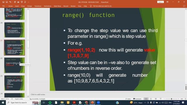 for loop in python | range function | python range function with example | CBSE Class 11/12 Compute