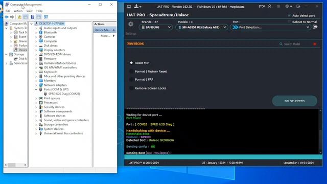 Samsung A03 (SM-A035F) All Binary, Remove Google Account, Bypass FRP. UAT Tool Pro.
