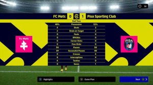 efootball 2024 FUMA (PC) - FC Metz (HitamAngin) vs Pisa Sporting Club (SinfulArts)