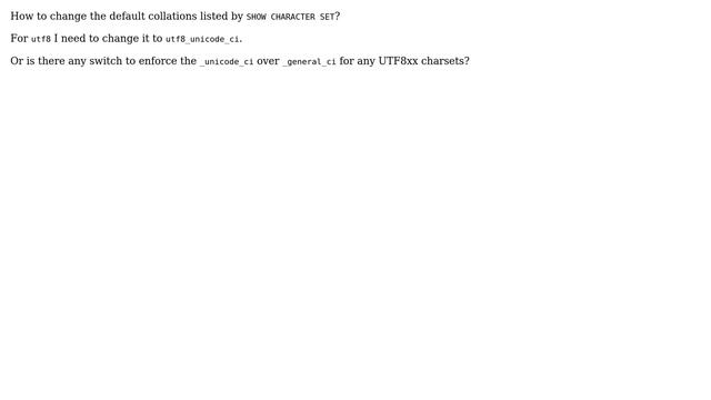 Databases: How to change default collation for any charset in MySQL? смотреть онлайн