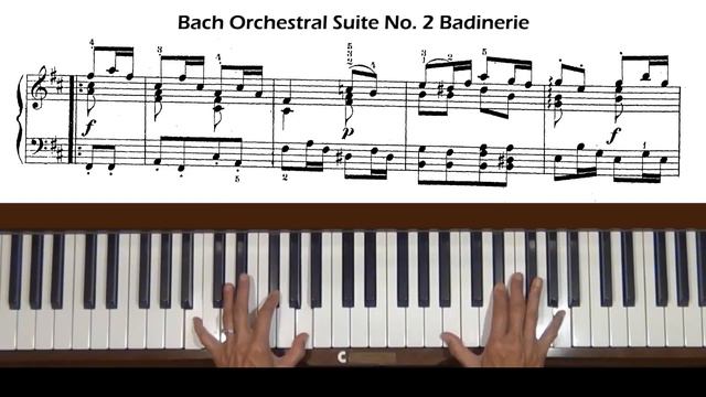 Bach Badinerie from Orchestral Suite No. 2 in B minor BWV 1067 Piano Tutorial
