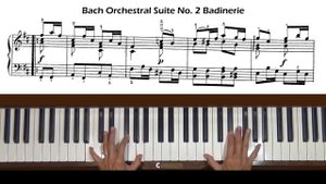 Bach Badinerie from Orchestral Suite No. 2 in B minor, BWV 1067 Piano Tutorial