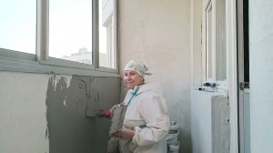 Выравнивание  стены в лоджии