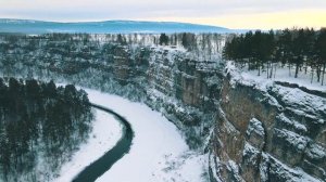 ГЭС Пороги и Айские Притесы зимой