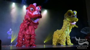 Заказать китайское шоу на праздник в Москве - китайские львы и барабанщики на новый год