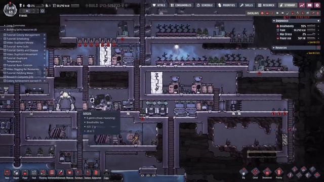 Внеземные курорты | Oxygen not included #15 - головоломка с дыхательными масками и микробы повсюду смотреть онлайн