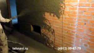 Штукатурная станция ШС-4/6 в работе с растворонасосом СО-50АМ