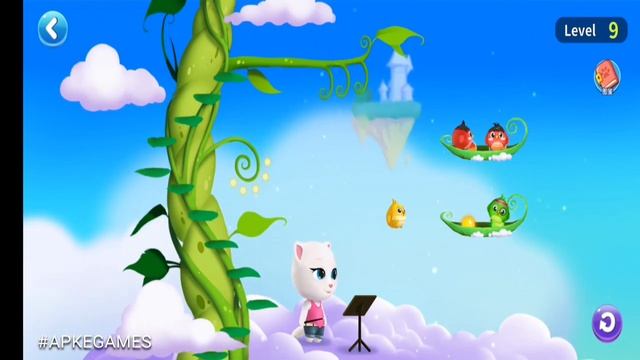 Talking Tom Coding Planet - chorus of birds - help angela put the birds in the nest Gameplay