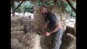 Соломенный дом с земляной ресипрокальной крышей