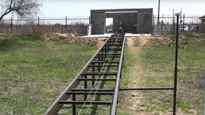 Спуск для катера на лебедке с бесконечным тросом