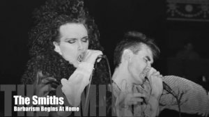 Morrissey and Pete Burns sing Barbarism Begins At Home (Duet) 1985 LIVE