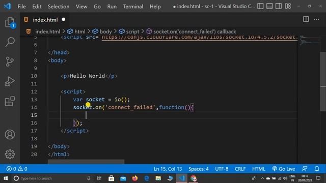 Error Handling in Socket IO in Node JS, Error Handling in Socket in Node - Socket IO in Node JS #7