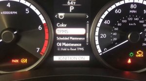 2016 Lexus NX200T (TPMS) reset 