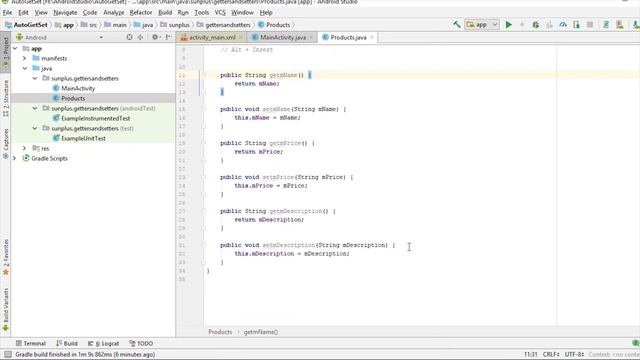 How To Automatically Generate Getters And Setters In Android Studio смотреть онлайн