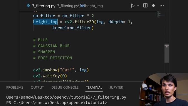Filters and Kernels in OpenCV for Python - Beginner Tutorial #7