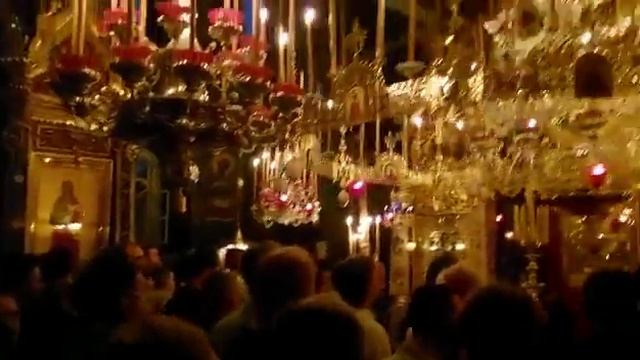 Всенощное бдение в Свято-Пантелеймонове монастыре Афон