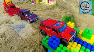 Мультик про Машинки. Бульдозер, Самосвал и Погрузчик строят мост. Манкиту