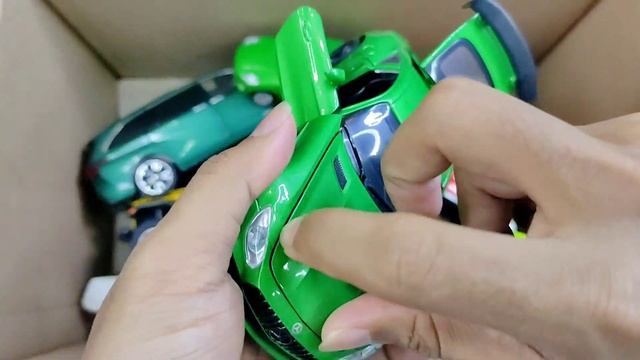 Box Full Of Model Cars Lamborghini, McLaren, Lexus LM300h, Porsche, Pagani, Supra, Mercedes, Ford 1