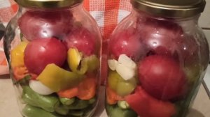 Маринованные кабачки с помидорами..Заготовки на зиму.. Овощное ассорти.. Закрутки