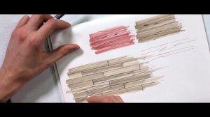 Как нарисовать текстуру дерева маркерами? Скетчинг базовых элементов интерьера для начинающих.