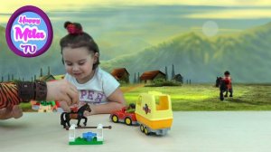 How To Ride A Horse Trailer Lego Duplo 10807 funny review | HappyMilaTV #78