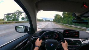 BMW 520d G30 LCI Facelift - POV TEST DRIVE on GERMAN AUTOBAHN