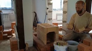 Кладка печи, мертель. Masonry heater. How to fire brick.