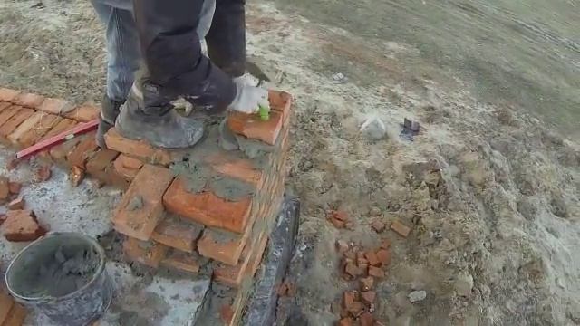 кирпичная кладка угла дома в 1,5 кирпича