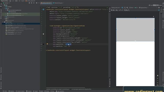 How to Implement Signature Pad in Android Studio | SignatureView in Android | Digital Signature