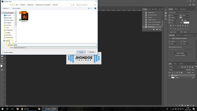 Convertir archivo en png desde Photoshop смотреть онлайн