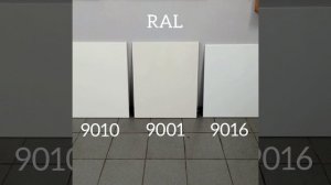 RAL 9010, RAL 9001, RAL 9016