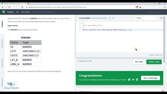 Learn How To Solve HackerRank SQL Prob. #008 Weather Obser. Stat 3[DB2,MySQL,Oracle, MS SQL SERVER]