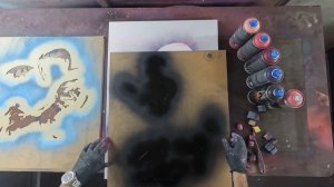 Рисуем Поп-Арт баллончиками по трафаретам