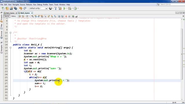 [Bài tập Java] - Bài 2.6: Tổng chẵn, tổng lẻ. смотреть онлайн