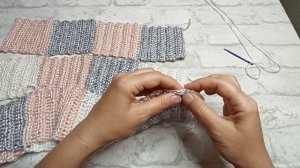 Джемпер из квадратов крючком