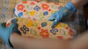 Тапочки валяные. Нунофелтинг.  Обзор  части процесса изготовления кратко