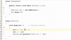 58. Instance Method in another class in Java Programming (Hindi)