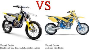 Husqvarna FC 250 vs Husaberg FX 650 Test specification comparison