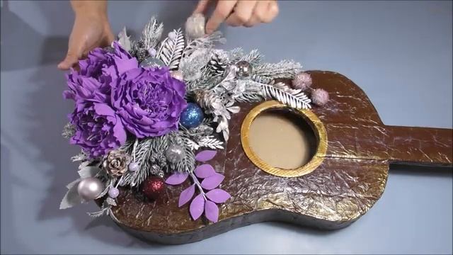 Новогодние поделки. Новогодний декор. Гитара своими руками. смотреть онлайн