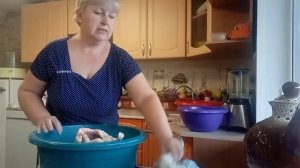 Сельские будни/ собираю пух с гусей/засолила гусей на вяленье.