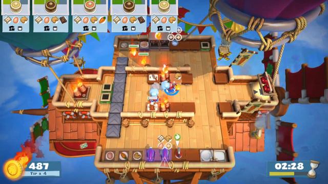 Overcooked 2. Story 6-1. NO PRECUT Challenge. Single Player. 4 Stars. смотреть онлайн