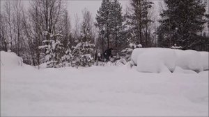 Тайга Варяг 500 по метровому снегу