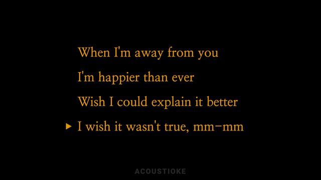 Happier Than Ever - Billie Eilish [Acoustic Karaoke | Male Key] смотреть онлайн