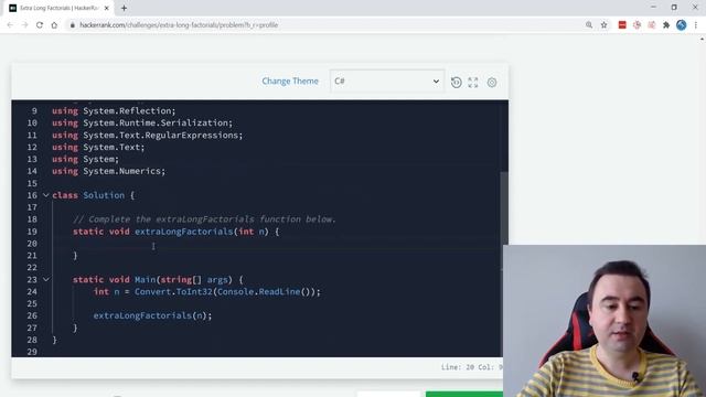 HackerRank Çözümleri - Extra Long Factorials смотреть онлайн