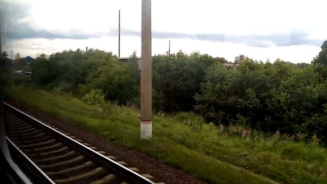 Электропоезд ЭД4М. Маршрут : "Голутвин" - "Москва, Казанский вокзал" со всеми остановками.