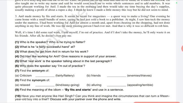 8 OCT DOE CLASS 10 ENGLISH WORKSHEET SOLUTIONS смотреть онлайн