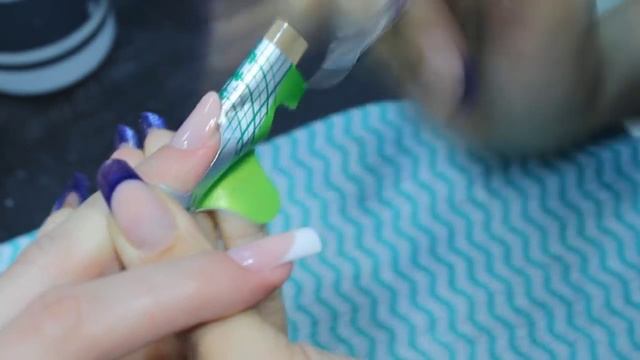 МК "Белый выкладной френч. Гель." Наращивание ногтей гелем на формах.